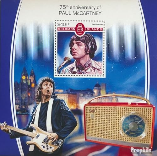 Prophila Collection Salomoninseln Block 721 (kompl. Ausg.) postfrisch ** MNH 2017 Paul McCartney (Briefmarken für Sammler) Musik/Tanz von Prophila Collection