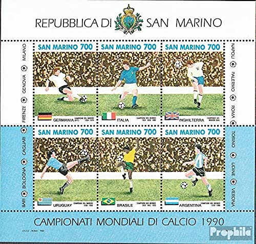 Prophila Collection San Marino Block13 (kompl.Ausg.) gestempelt 1990 Fußball-WM 90, Italien (Briefmarken für Sammler) Fußball von Prophila Collection