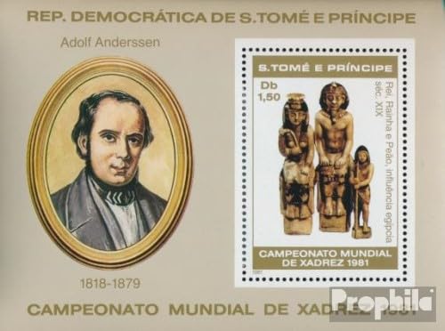 Prophila Collection Sao Tome e Principe Block61A postfrisch ** MNH 1981 Schach-WM (Briefmarken für Sammler) Schach von Prophila Collection