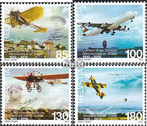 Prophila Collection Schweiz 2140-2143 (kompl.Ausg.) postfrisch ** MNH 2010 Luftfahrt (Briefmarken für Sammler) Flugzeuge/Ballons/Zeppeline/Luftfahrt von Prophila Collection