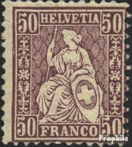 Prophila Collection Schweiz 35 postfrisch ** MNH 1867 Sitzende Helvetia (Briefmarken für Sammler) von Prophila Collection