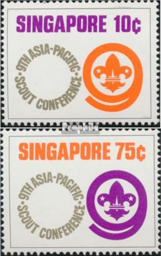 Prophila Collection Singapur 213-214 (kompl.Ausg.) postfrisch ** MNH 1974 Pfadfinderkonferenz (Briefmarken für Sammler) Rotary/Lions/Freimaurer/Pfadfinder von Prophila Collection