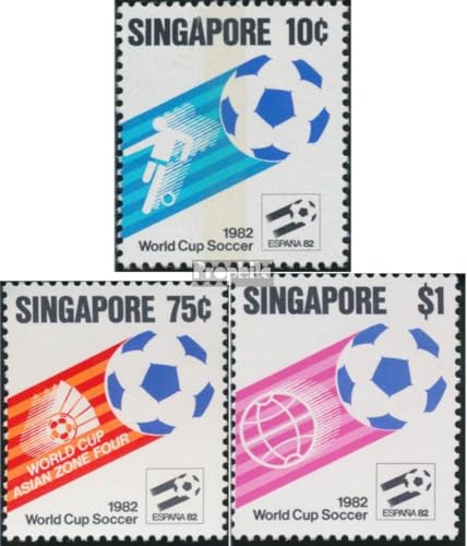 Prophila Collection Singapur 400-402 (kompl.Ausg.) postfrisch ** MNH 1982 Fußball WM Spanien (Briefmarken für Sammler) Fußball von Prophila Collection