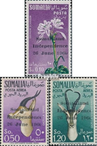 Prophila Collection Somalia 1-3 (kompl.Ausg.) postfrisch ** MNH 1960 Unabhängigkeit - Aufdruckausgabe (Briefmarken für Sammler) Sonstige Säugetiere (Affen/Dinos/Elephanten …) von Prophila Collection