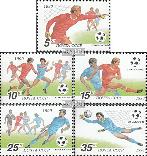 Prophila Collection Sowjetunion 6088-6092 (kompl.Ausg.) postfrisch ** MNH 1990 Fußball-WM, Italien (Briefmarken für Sammler) Fußball von Prophila Collection