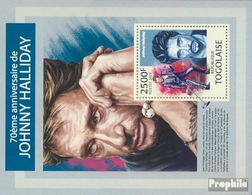 Prophila Collection Togo Block 813 (kompl. Ausgabe) postfrisch ** MNH 2013 Johnny Hallyday (Briefmarken für Sammler) von Prophila Collection