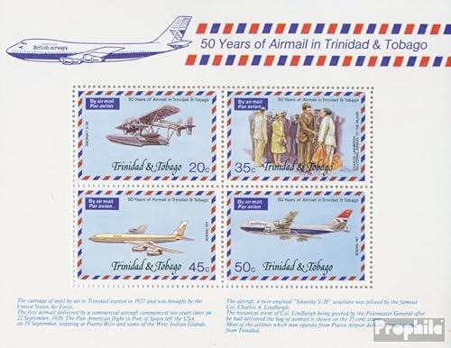 Prophila Collection Trinidad und Tobago Block19 (kompl.Ausg.) postfrisch ** MNH 1977 Flugpost (Briefmarken für Sammler) Flugzeuge/Ballons/Zeppeline/Luftfahrt von Prophila Collection