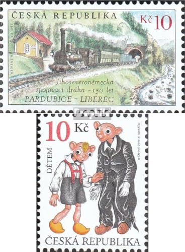 Prophila Collection Tschechien 594,598 (kompl.Ausg.) gestempelt 2009 Eisenbahn, Kindertag (Briefmarken für Sammler) Eisenbahn/Seilbahn von Prophila Collection