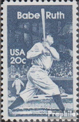 Prophila Collection USA 1641 (kompl.Ausg.) postfrisch ** MNH 1983 Babe Ruth (Briefmarken für Sammler) Ballspiele ohne Fußball (Basketball/Handball/Baseball …) von Prophila Collection