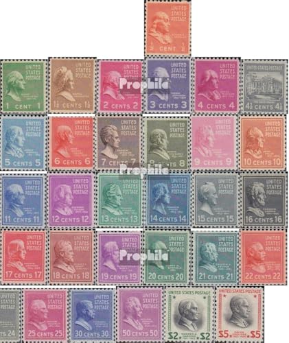 Prophila Collection USA 410A-441A (kompl.Ausg.) postfrisch ** MNH 1938 Präsidenten und Persönlichkeiten (Briefmarken für Sammler) von Prophila Collection