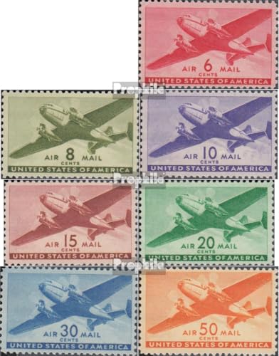 Prophila Collection USA 500A-506 (kompl.Ausg.) postfrisch ** MNH 1941 Postflugzeug (Briefmarken für Sammler) Flugzeuge/Ballons/Zeppeline/Luftfahrt von Prophila Collection