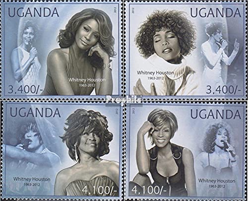 Prophila Collection Uganda 2859-2862 (kompl.Ausg.) postfrisch ** MNH 2012 Whitney Houston (Briefmarken für Sammler) Musik/Tanz von Prophila Collection