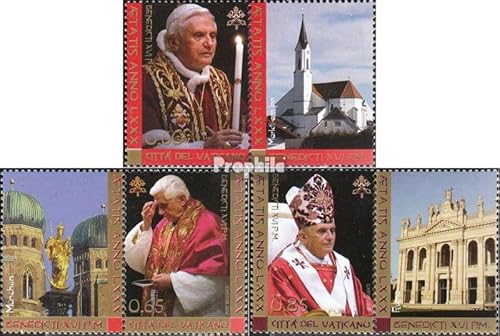 Prophila Collection Vatikanstadt 1573-1575 mit Zierfeld (kompl.Ausg.) gestempelt 2007 Papst Benedikt XVI. (Briefmarken für Sammler) Christentum von Prophila Collection