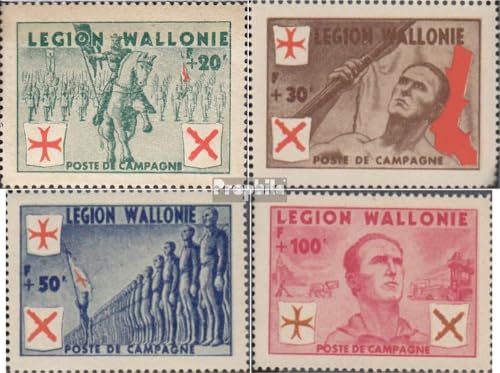 Prophila Collection Wallonische Legion I-IV (kompl.Ausg.) mit Falz 1942 Legionäre (Briefmarken für Sammler) Militär/Ritter von Prophila Collection