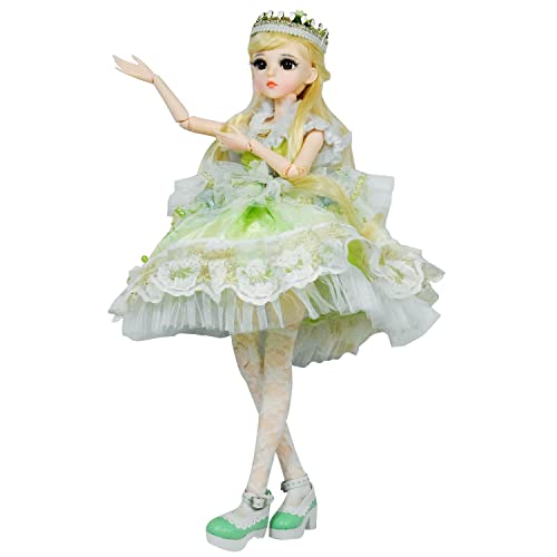 Proudoll 1/3 BJD-Puppe, 60 cm, Prinzessin Anastasia SD Ball Jointed Puppen, individueller Puppenkörper mit Kleidung, Outfit-Set von Proudoll