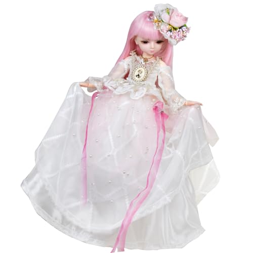 Proudoll 1/4 BJD-Puppe, 45 cm, Prinzessin Diana SD Ball Jointed Puppen, individueller Puppenkörper mit Kleidung, Outfit-Set von Proudoll