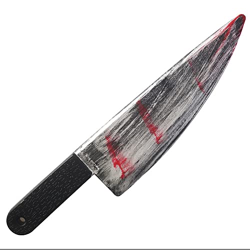 Proumhang 1 Stück Blutige Halloween-Waffen Machete,Messer,Axt,Spalter und Sichel Halloween-Requisiten Party-Deko-Set für Halloween-Dekoration,Spukhäuser und klobige Kostüme,Stil 1 von Proumhang