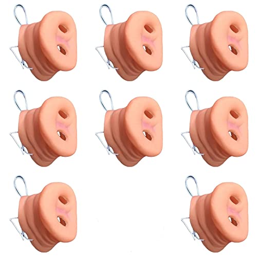 Proumhang 8 Stück Halloween Schweinenase Kostüm Neuheit Schweinenase Schweineschnauze Cosplay Maske mit Gummiband für Kinder Partyzubehör von Proumhang