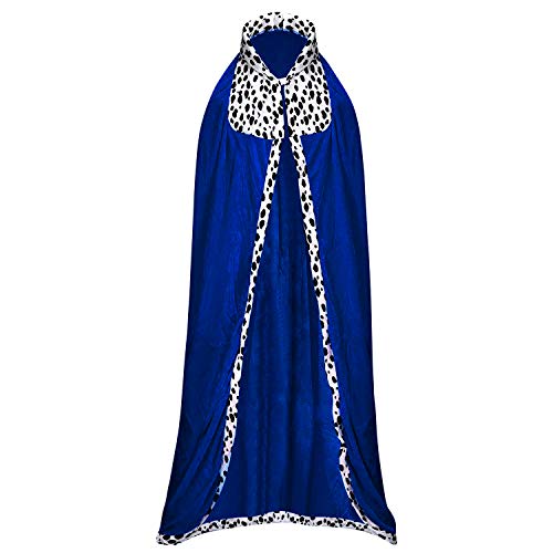 Proumhang Blau Königsumhang Königsmantel für Herren Königliche Robe Kostüm für Erwachsene König und Königin Kostüme für Halloween Weihnachten Karneval Partys 190cm Proumhang Blau Königsumhang Königsmantel für Herren Königliche Robe Kostüm für Erwachsene König und Königin Kostüme für Halloween Weihnachten Karneval Partys 190cm von Proumhang