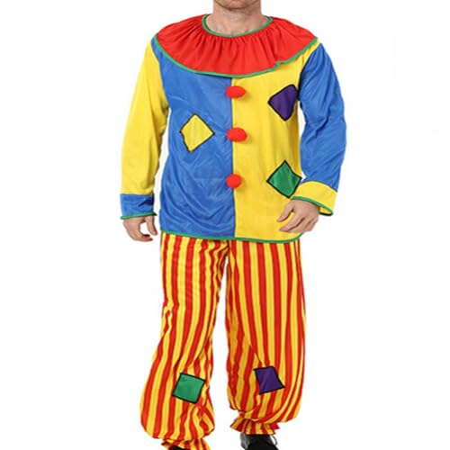 Proumhang Halloween Cosplay Zirkus Clown Kostüm für 170-185cm (nur Jacke und Hose) -Jacke und Hose von Proumhang