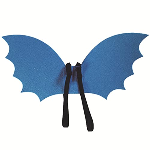 Proumhang Halloween-Umhang für Kinder,Fledermausflügel für Kinder im Alter von 0 bis 8 Jahren,Cosplay-Requisiten,Halloween-Dekorationen,Fledermaus-Umhang,Blau,S(Alter 0-5),48cm x 20cm von Proumhang