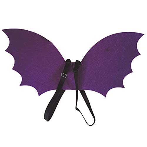 Proumhang Halloween-Umhang für Kinder,Fledermausflügel für Kinder im Alter von 0 bis 8 Jahren,Cosplay-Requisiten,Halloween-Dekorationen,Fledermaus-Umhang,Lila,M(Alter 6-15),67cm x 32cm von Proumhang