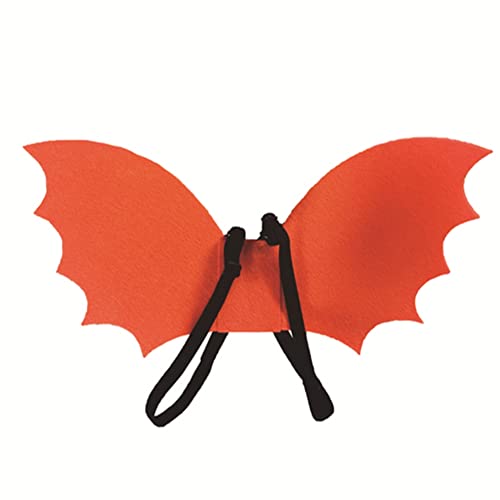 Proumhang Halloween-Umhang für Kinder,Fledermausflügel für Kinder im Alter von 0 bis 8 Jahren,Cosplay-Requisiten,Halloween-Dekorationen,Fledermaus-Umhang,Orange,M(Alter 6-15),67cm x 32cm von Proumhang