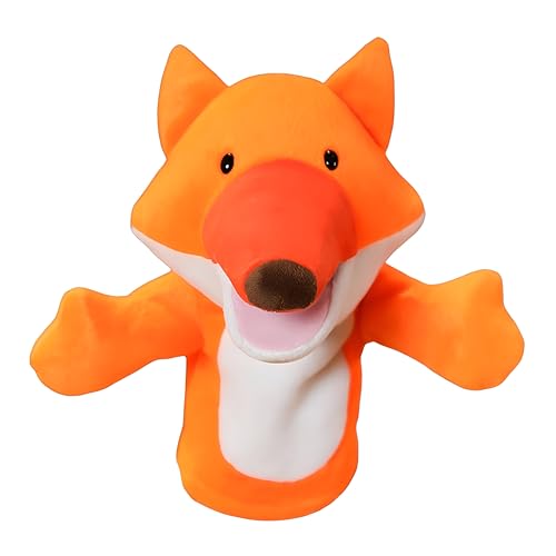 Proumhang Handpuppen mit Funktionierendem Mund,Wald Tier Freunde Theater,Spielzeug für Jungen oder Mädchen,Weiches Plüschspielzeug für fantasievolles Spiel,Showtheater Fuchs 25cm von Proumhang