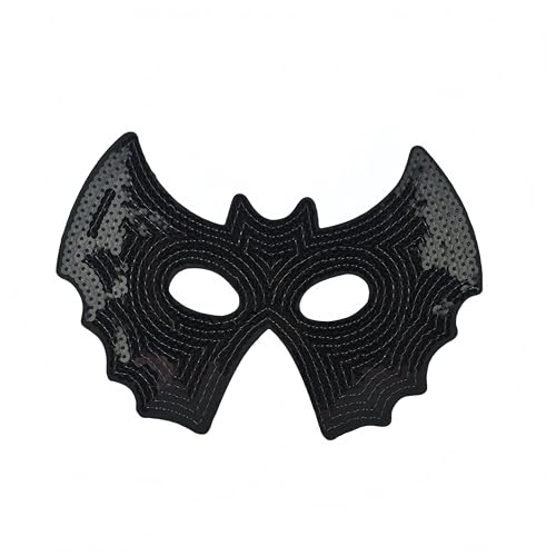 Proumhang Pailletten Maske zu Ostern Maskenball Maske Karnevals Maske Venezianische Party Maske Halloween Maske Fuchs Maske Horn Maske Katzen Maske Für Kinder Frauen Männer Schwarze Fledermaus von Proumhang