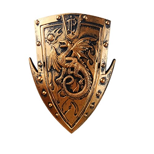 Proumhang Römisches Spielzeug Schild für Kinder Prinz Schild Gold und Silber Gladiator Schild Fancy Dress Waffenset Teil Einer Kinder kostüm Linie Stil 1 von Proumhang