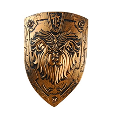 Proumhang Römisches Spielzeug Schild für Kinder Prinz Schild Gold und Silber Gladiator Schild Fancy Dress Waffenset Teil Einer Kinder kostüm Linie Stil 2 von Proumhang