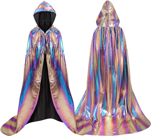 Proumhang Umhang Kapuze Erwachsene Lange Kapuzenumhangt für Halloween Karneval Kostüm Cosplay Party Bunt 190cm von Proumhang