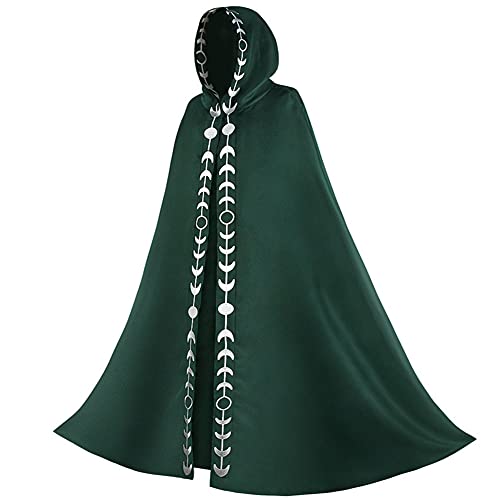 Proumhang Umhang mit Kapuze Darth Vader Umhang Mittelalter Umhang Cape Mantel Karneval Halloween Cosplay Weihnachten Kostüm Erwachsene Grün XL von Proumhang