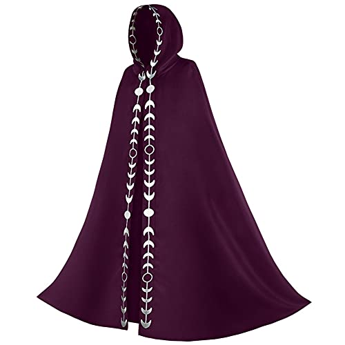 Proumhang Umhang mit Kapuze Darth Vader Umhang Mittelalter Umhang Cape Mantel Karneval Halloween Cosplay Weihnachten Kostüm Erwachsene Rot XL von Proumhang