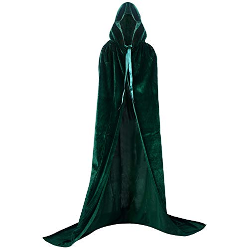 Proumhang Umhang mit Kapuze Voller Länge Samt Halloween Weihnachten Karneval Fancy Cape Erwachsene Kostüme 59 " von Proumhang