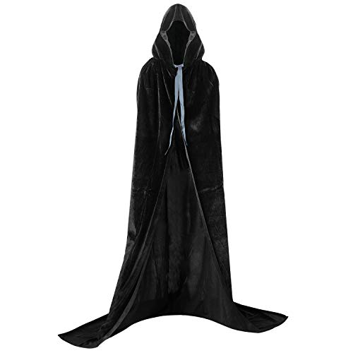 Proumhang Umhang mit Kapuze Voller Länge Samt Halloween Weihnachten Karneval Fancy Cape Erwachsene Kostüme 59 " von Proumhang