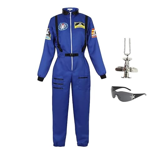 Proxiceen Herren Pilotenkostüme, Kampfpilotenkostüme, Astronautenkostüme, Party Mode, Karnevalskostüme (A1, 150) von Proxiceen