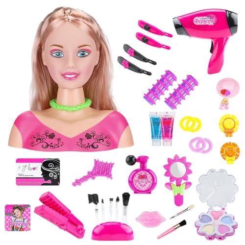 Friseur- Und Schminkkoffer Beauty Set Kinderschminke Set Mädchen Schminkkoffer Kinder Kinder Mit Haarzubehör, Föh Mit Geräusch, Haarglätter, Rollenspiele Für Kinder Ab 3 Jahre Geburtstagsgeschenk von Proypiax