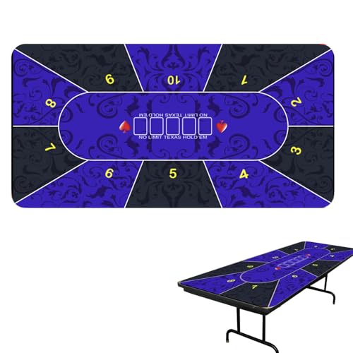 Pokermatte Grün Pokermatte Texas Holdem, Pokertischauflage Groß, Rutschhemmend, Eigenen Pokertisch - Deluxe Pokertuch – Pokerteppich – Pokertischauflage Spieltischabdeckung von Proypiax