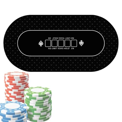 Pokermatte Grün Pokermatte Texas Holdem, Pokertischauflage Groß, Rutschhemmend, Eigenen Pokertisch - Deluxe Pokertuch – Pokerteppich – Pokertischauflage Spieltischabdeckung von Proypiax