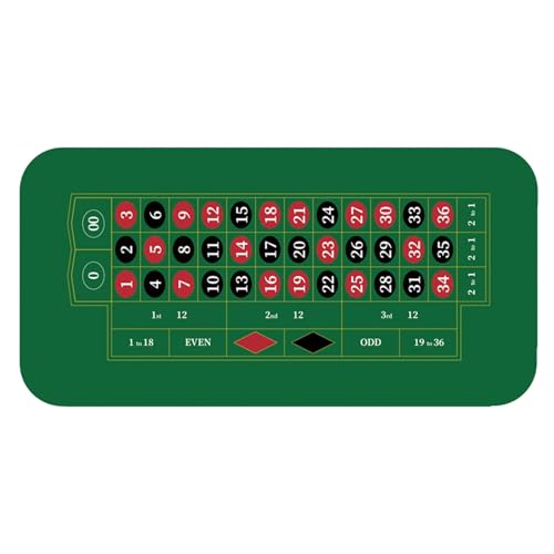 Pokermatte Grün Pokermatte Texas Holdem, Pokertischauflage Groß, Rutschhemmend, Eigenen Pokertisch - Deluxe Pokertuch – Pokerteppich – Pokertischauflage Spieltischabdeckung von Proypiax