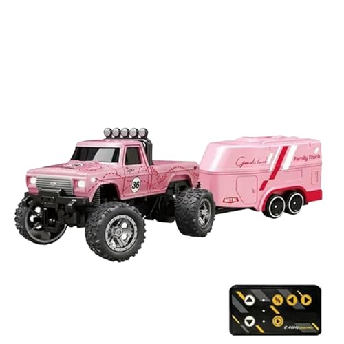 Proypiax Ferngesteuertes Auto für Kinder, ferngesteuertes LKW-Auto | Indoor-Autorennfahrer - 2,4-GHz-Offroad-Crawler, wiederaufladbares ferngesteuertes Auto-LKW-Spielzeug mit Lichtern, Maßstab 1:64 von Proypiax