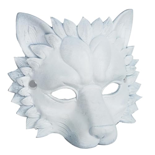 Proypiax Gesichtsmaske, Realistisches Fell, Unisex Adult, Mehrfarbig, Einheitsgröße Halbmaske, Tiermaske Mit Realistischem Druck Und Gummizug von Proypiax