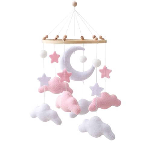 Proypiax Kinderwagen Spielzeug - Wolken Spielbogen Für Stubenwagen | Beruhigende Filzdekoration Für Mädchen Und Am Kinderbett Proypiax Kinderwagen Spielzeug - Wolken Spielbogen Für Stubenwagen | Beruhigende Filzdekoration Für Mädchen Und Am Kinderbett von Proypiax