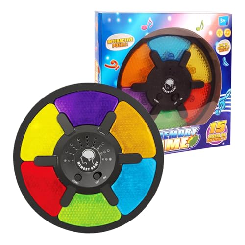 Proypiax Klassische Brettspiele zum Auswendiglernen von Farben, Spielzeug zum Auswendiglernen mit Geräuschen - Merkspiel Light Up Brain Elektronisches Spiel - Interaktives Challenge Toy Color von Proypiax