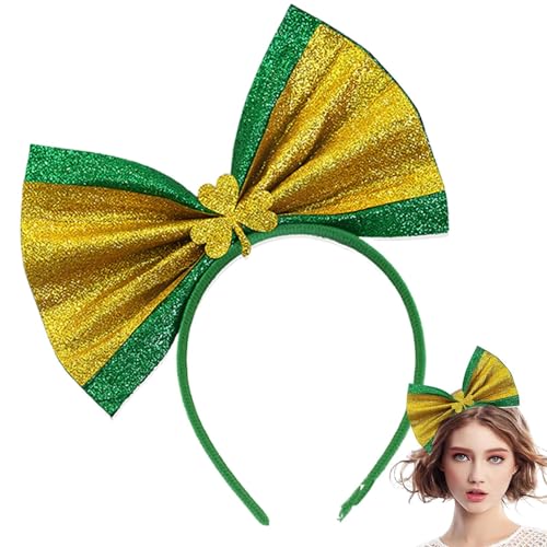 Proypiax Kleeblatt Stirnband Boppers,Irisches Stirnband - Grüne irische Kopfbedeckung zum St. Patrick's Day, Kostümzubehör,Irish Day Karnevals-Haarbänder mit Melone für dickes langes oder kurzes Haar von Proypiax