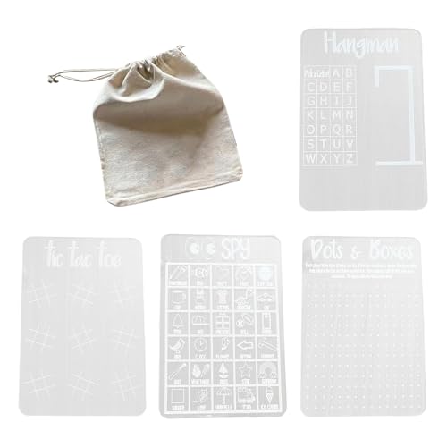 Proypiax Löschbare Spielplatten, Trockenlöre Game Boards | 4X Acryl -Brettspiel Set - Wiederverwendbare klare Tabletop Bildungsreise Family Fun Spielzeug für Kinder, Erwachsene Proypiax Löschbare Spielplatten, Trockenlöre Game Boards | 4X Acryl -Brettspiel Set - Wiederverwendbare klare Tabletop Bildungsreise Family Fun Spielzeug für Kinder, Erwachsene von Proypiax