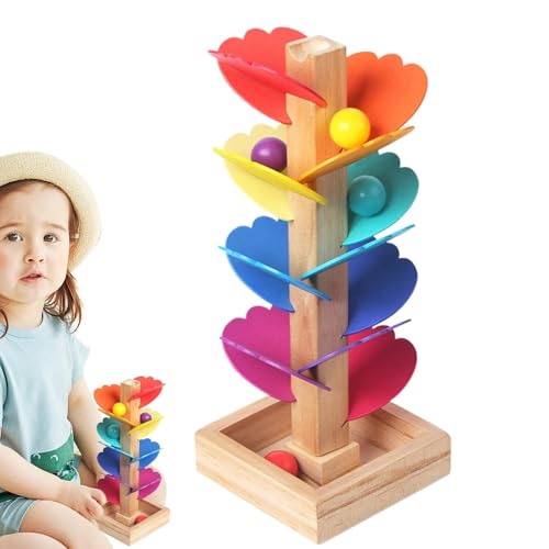 Proypiax Marmor Sound Tree Run Toy, Marmor Ball Run Lernspiel | Marmor läuft Musikbaumspielzeug | 15 Farben Vorschulfarben -Kognitionstätigkeit für, Kleinkind, Kinder von Proypiax