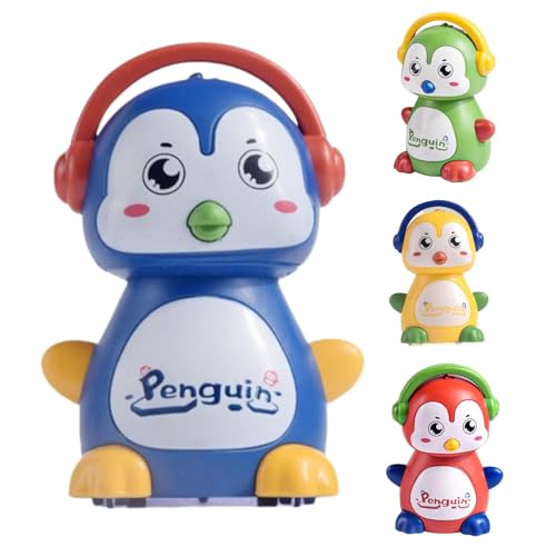 Proypiax Press & Go -Reibungsauto, Autospielzeug für Baby | Sichere Reibungs Pinguin Form 4 Stücke Autospielzeug | Buntes Mehrzweckfigur Tier zum Geburtstag Neujahr Weihnachten Ostern von Proypiax