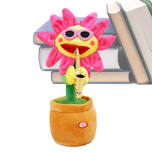 Proypiax Singende Sonnenblume, Tanzende Sonnenblume Spielzeug, Singende Tanzende Sonnenblume Kaktus Plüschtiere, Kaktus Plüsch Spielzeug, Sprechende Sonnenblume von Proypiax